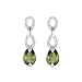 Studio 925 Julia Dark Alexandrite Pear Drop CZ Sterling Silver Earrings