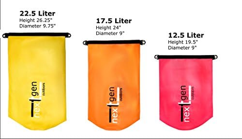 NextGen Dry Bag &amp; Cell Phone Pouch, Versatile, Stylish and Rugged Waterproof Sack (Yellow, 22.5L)