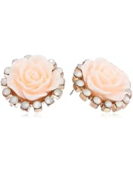 Betsey Johnson "Vintage Bows" Rose Stud Earrings