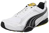 PUMA Men's Cell Cerano Running Shoe,White-Black-Silver Metallic,12 D US