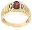Men's Garnet and Diamond Ring