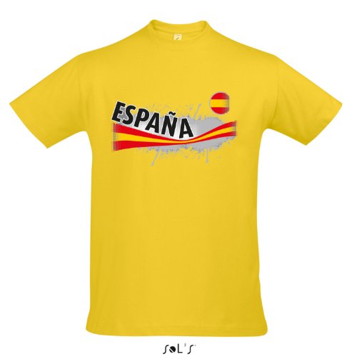 Fanshirt Herren ESPANA, Spanien Ländershirt EM / WM Trikot S-XXL , Gold , S