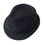 PLAIN BLACK TRILBY HAT