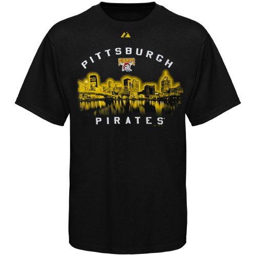 MLB Pittsburgh Pirates Adult Short Sleeve Basic Tee (Black, Medium)