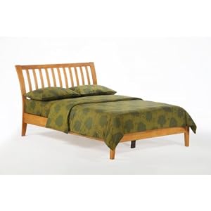 Eastern King Nutmeg Platform Bed (Medium Oak) (41.375\”H x 81\”W x 89.30\”D)
