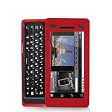 Red Silicone Rubber Gel Soft Skin Case Cover for Motorola Droid 2 A955 Veri ....