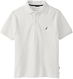Nautica Boys' Short Sleeve Solid Pique Polo Shirt