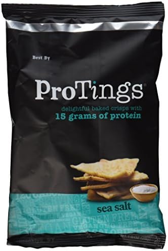 ProTings - Protein Chips, Sea Salt (1.0 oz), Single Serving Bags, Pack of 12 by ProTings
