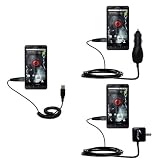 Deluxe Kit for the Motorola Droid X includes a USB cable with Car and Wall Charger – uses Gomadic TipExchange Technology