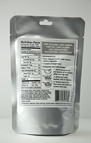 Living Well Foods, Ginger Curry, Pack of 6