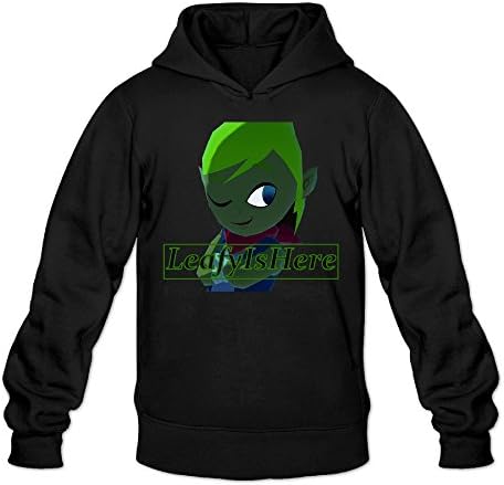 TOP WANG Men's LeafyIsHere Logo Hoodies Black L