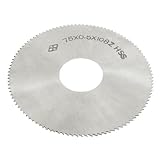 uxcell 丸ノコ用チップソー　スリッティングソー　 HSS製シルバートーン 108歯 75mm x 22mm x 0.5mm