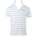 Soul Cal Stripe Polo T-Shirt - White - Mens