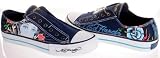Ed Hardy - Ed Hardy by Christian Audigier Mens Lowrise Slipon Shoes Navy Blue Girl Tattoo