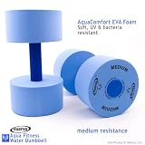 Exervo Aqua Fitness Dumbbells, Medium Resistance, Pair