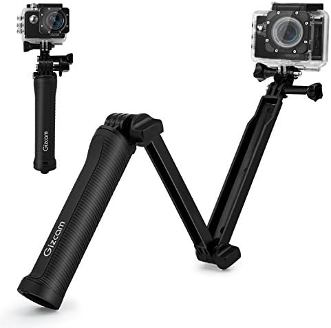 GoPro 3-Way Grip Arm Tripod 3 in 1 Handheld Stabilizer Adjustable Monopod, Extendable Folding Arm Handle for GoPro hero 4 3+ 3 2 SJCAM SJ4000 SJ5000 Xiaoyi Yi Action Cameras