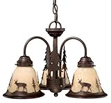 Vaxcel LK55416BBZC 3 Light Bryce Fan Kit Chandelier, Burnished Bronze