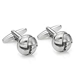 Beautiful Stainless Steel Love Knot Cufflinks in a Nice Box (Silver) Free Shipping