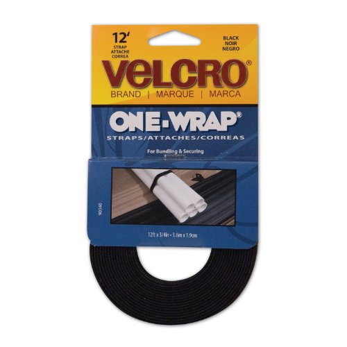 Velcro One Wrap Straps, Black (90340)