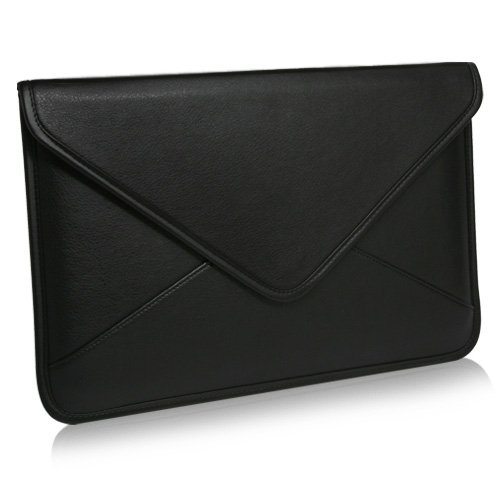 BoxWave Elite Leather-Look Apple Macbook Air 11 (2010) Messenger Pouch (Jet Black)