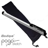 Ten1 Design Pogo Sketch Stylus (v2.00) - Silver For Apple iPad 1, 2, 3 & iPhone (All Versions), Trackpads, Touchscreens / iBoutique Stylus Protective Pouchby iBoutique