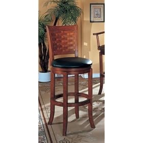 Click here to buy Classic Antique Pine Finish 30H Swivel Pub Bar Stool by Poundex.