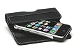 QuickFlipCase for iPhone and iPhone 3G, Grantwood Technology's Premium Leather Horizontal Flip Case (Black)