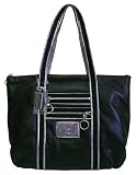 NEW AUTHENTIC COACH POPPY LEATHER GLAM TOTE (Black/Metallic Silver) Review