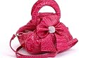 EyeCatchBags - Tia Patent Croc Clutch Style Diamante Evening Bag