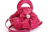 EyeCatchBags - Tia Patent Croc Clutch Style Diamante Evening Bag