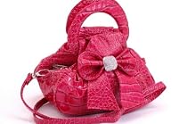 EyeCatchBags - Tia Patent Croc Clutch Style Diamante Evening Bag