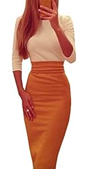 Polyester Summer Elbow Length Sleeves  Dress