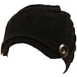 Hand made Cable Hand Knit Skull Beanie Winter Hat Black