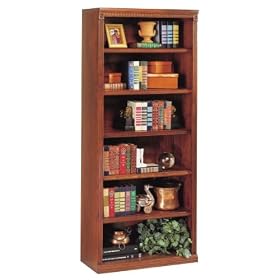 Huntington Cherry Six Shelf Bookcase 72H Huntington Cherry by Kathy Ireland Martin