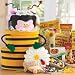 Gourmet Food : Honey Bee Gift Tower - Gourmet Food Gift Basket
