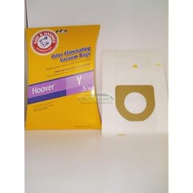 Arm & Hammer Odor Eliminating Vacuum Bags, Hoover Type Y, 3 Pack. Comparable to Hoover 4010100Y Allergen Bags. 41Hlo o6RzL. SL500 AA280 Arm & Hammer Odor Eliminating Vacuum Bags, Hoover Type Y, 3 Pack. Comparable to Hoover 4010100Y Allergen Bags.