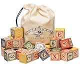 Classic Alphabet ABC Blocks With Canvas Bag by Uncle Goose