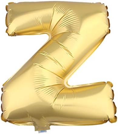Reutry Wedding Party Activity English Letters Aluminum Film Balloon Letters (Z) Room Decor (1, Gold)