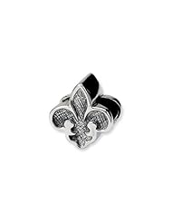 Fleur de lis Charm in Silver for 3mm Charm Bracelets