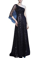 A-line Cocktail Floor Length One Shoulder Sleeveless Sweetheart Beaded Chiffon Evening Dress/Homecoming Dress/Pageant Dress/Prom Dress/Party Dress/Wedding Dress 