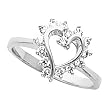 Platinum Diamond Heart Ring - 0.30 Ct.