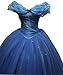 Blue Women's Cinderella Cosplay Dress Halloween Party Costumes Custom Made Adult