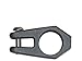 Five Oceans FO2647 Marine Bimini Top Jaw Slide, for 7/8 inches (22mm) OD Round Tube, Black UV-Resistant ABS Plastic, Total Lenght is 2-1/4 inches (57 mm)