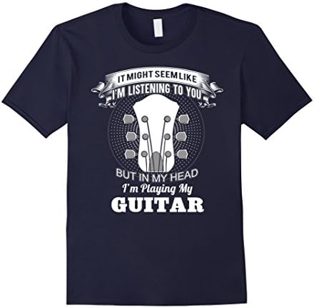Men's I'm playing my Guitar Medium Navy