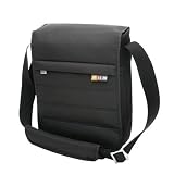 Padded Vertical Mobile Messenger Bag (Black) to Protect the Acer Aspire One D250 10.1 Netbook