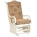 Brooks Furniture Sleigh Glider- Antique White/ Tan