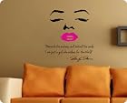Marilyn Monroe Wall Decal Decor Quote Face PINK Lips Large Nice Sticker