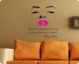 Marilyn Monroe Wall Decal Decor Quote Face PINK Lips Large Nice Sticker
