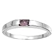 Sterling Silver Baby Ring with Amethyst CZ - 2mm Band Width - 1mm Face Height - Sizes: 1-4 Sterling Silver Baby Ring with Amethyst CZ - 2mm Band Width - 1mm Face Height - Sizes: 1-4