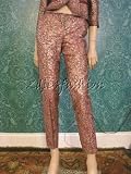 Prada - $1150 New PRADA Authentic Purple Gold Brocade Pants 10 / 44